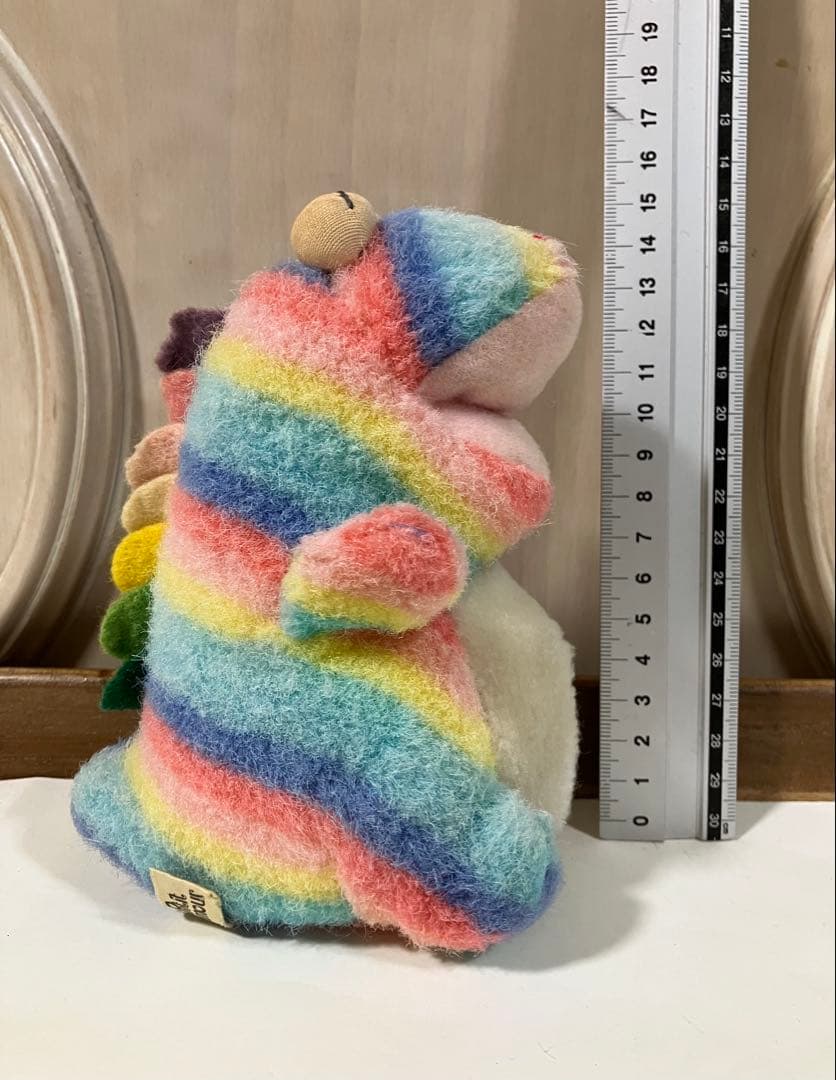 ごきげんザウルス レインボー プチ バンダイ ぬいぐるみ 当時物