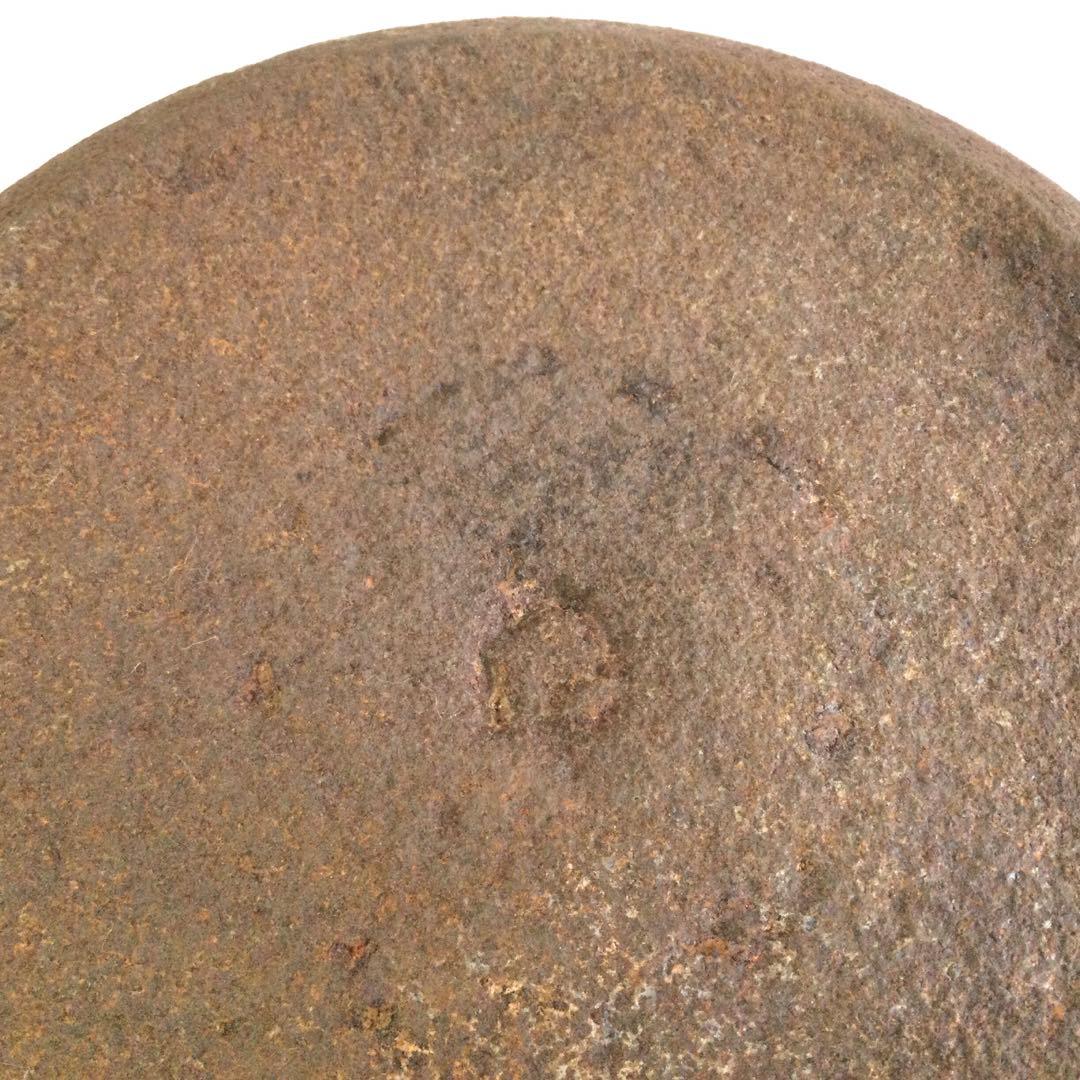 茶釜 富士釜 銘無し 銅蓋 釜環無し 茶道具 B883