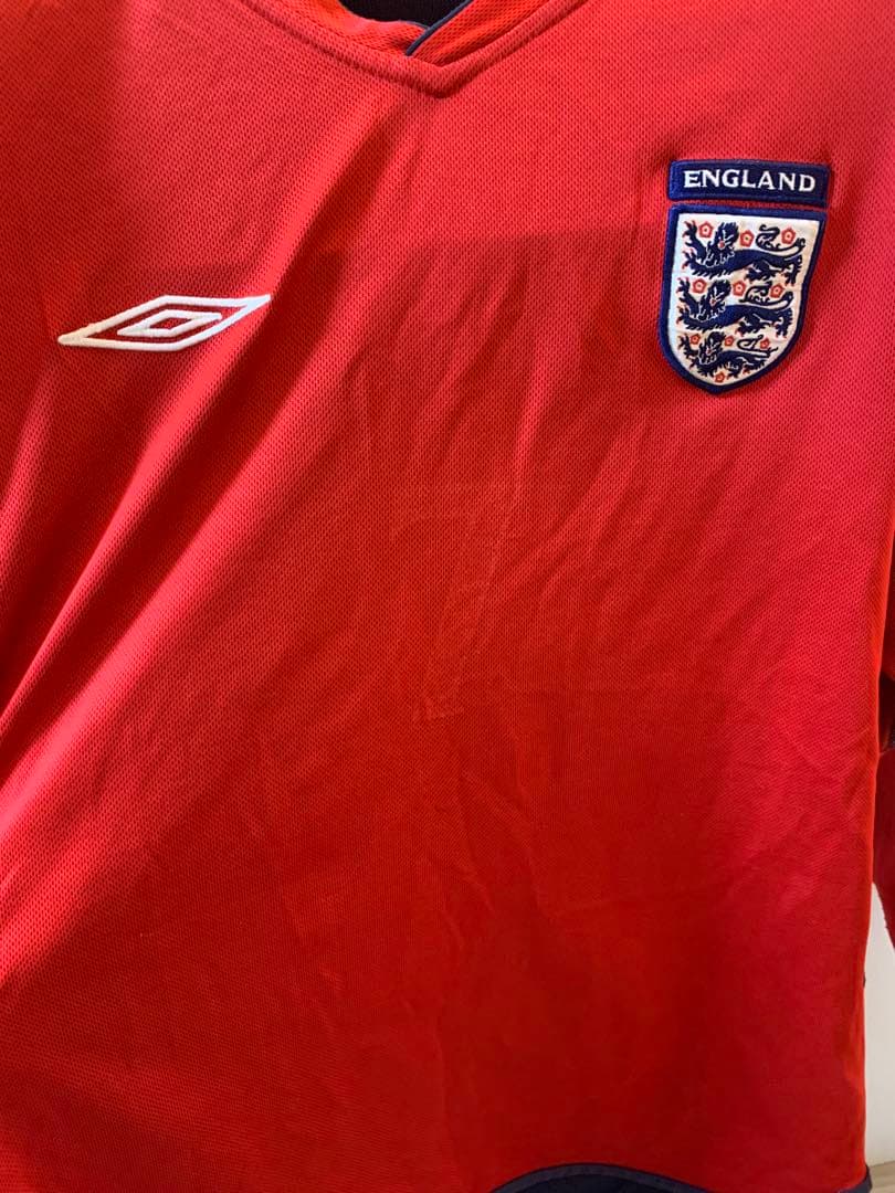 イングランド代表 サッカー　アウェイ　レトロ　リバーシブル　2002