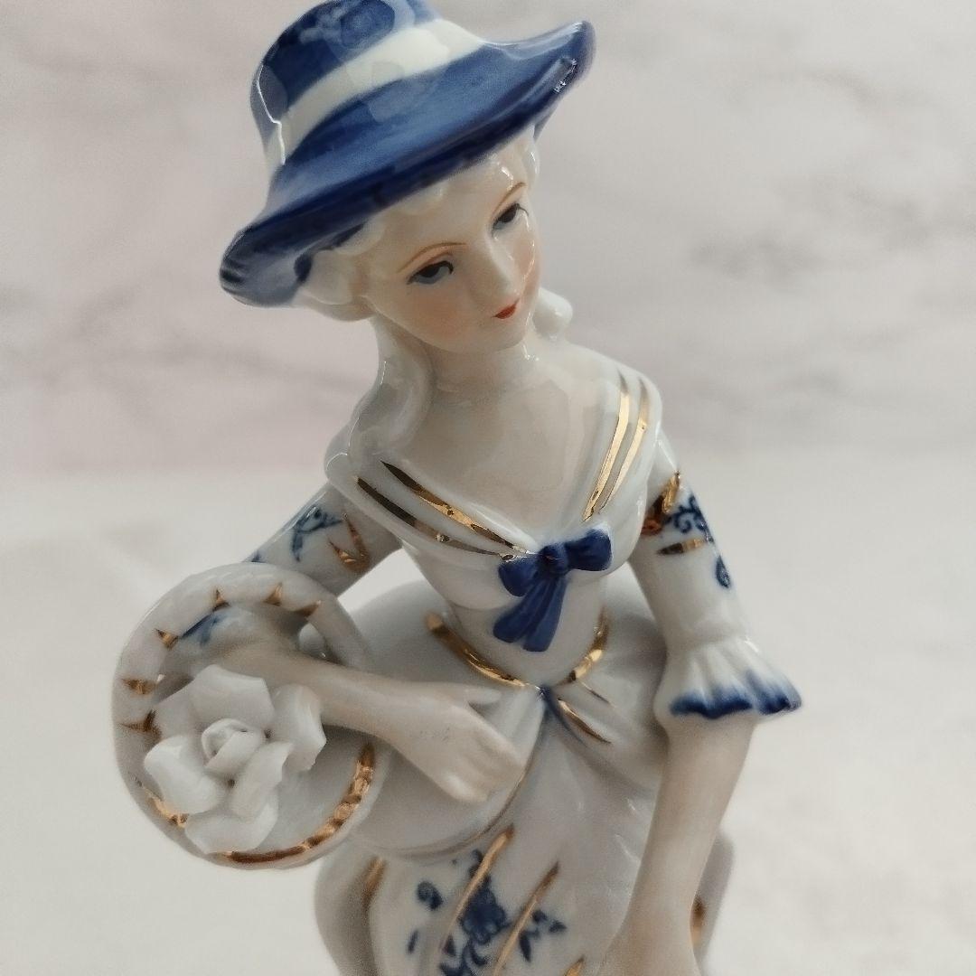 【美品】陶器　人形　男女ペアセット　インテリア 陶器人形 置物　オブジェ