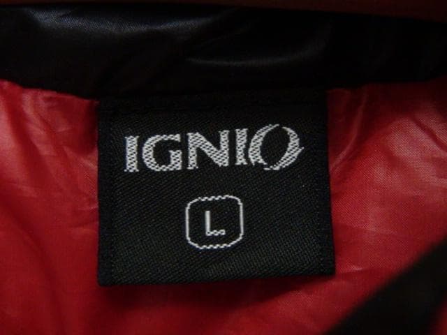 26473　IGNIO メンズ　２way　ダウンジャケト　赤　サイズＬ