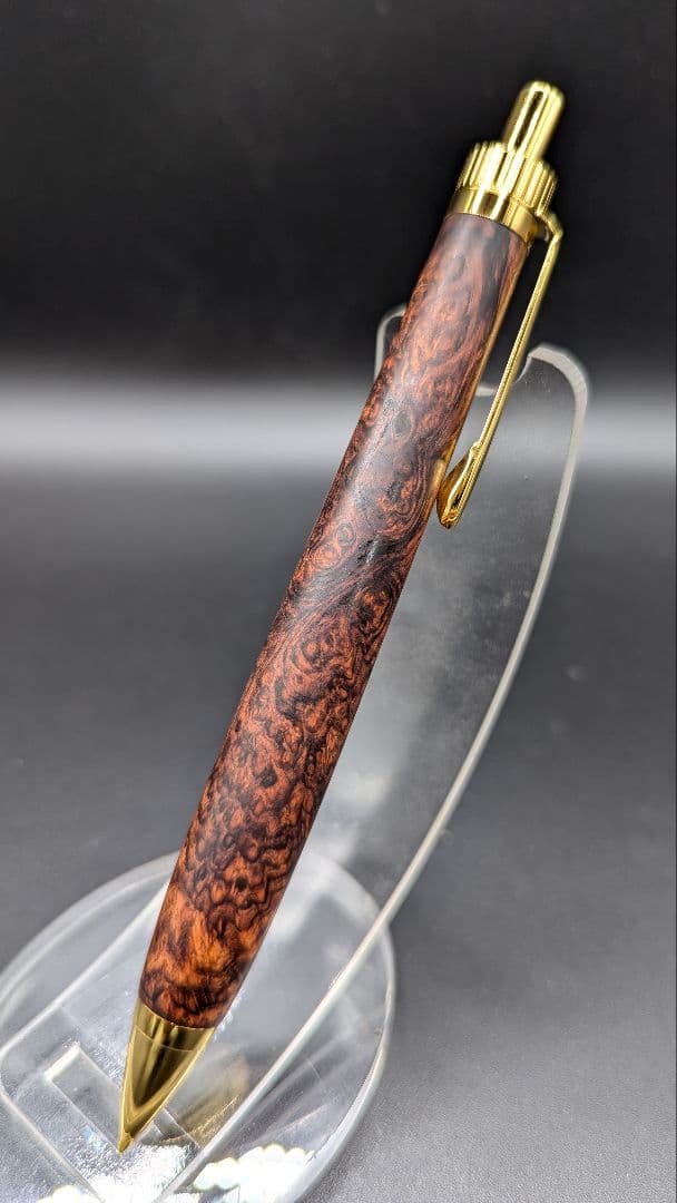 362ペン工房翌檜　超極上　ホンジュラスローズウッド瘤杢　木軸シャーペン