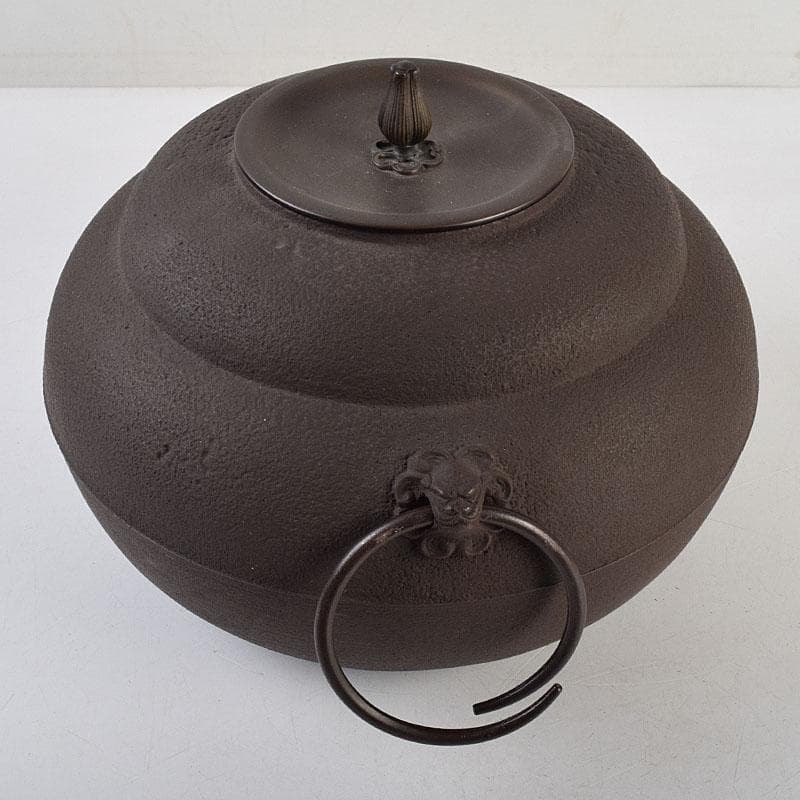 Mucco35　茶道具　釜師　畠春斎作　瓢形釜　共箱　V　R9478H