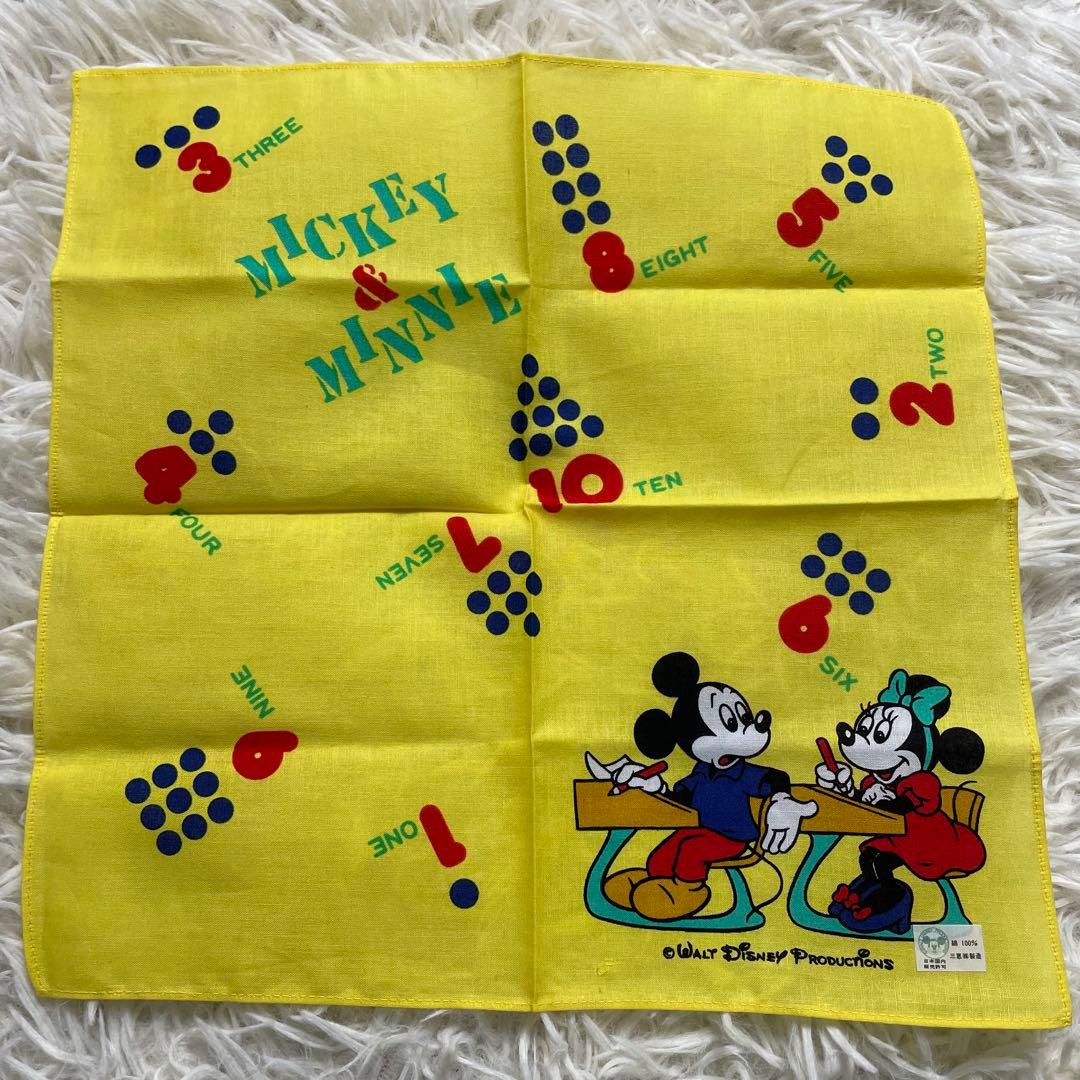 新品　希少 昭和レトロ ディズニー ハンカチ 5枚セット ミッキー ミニー