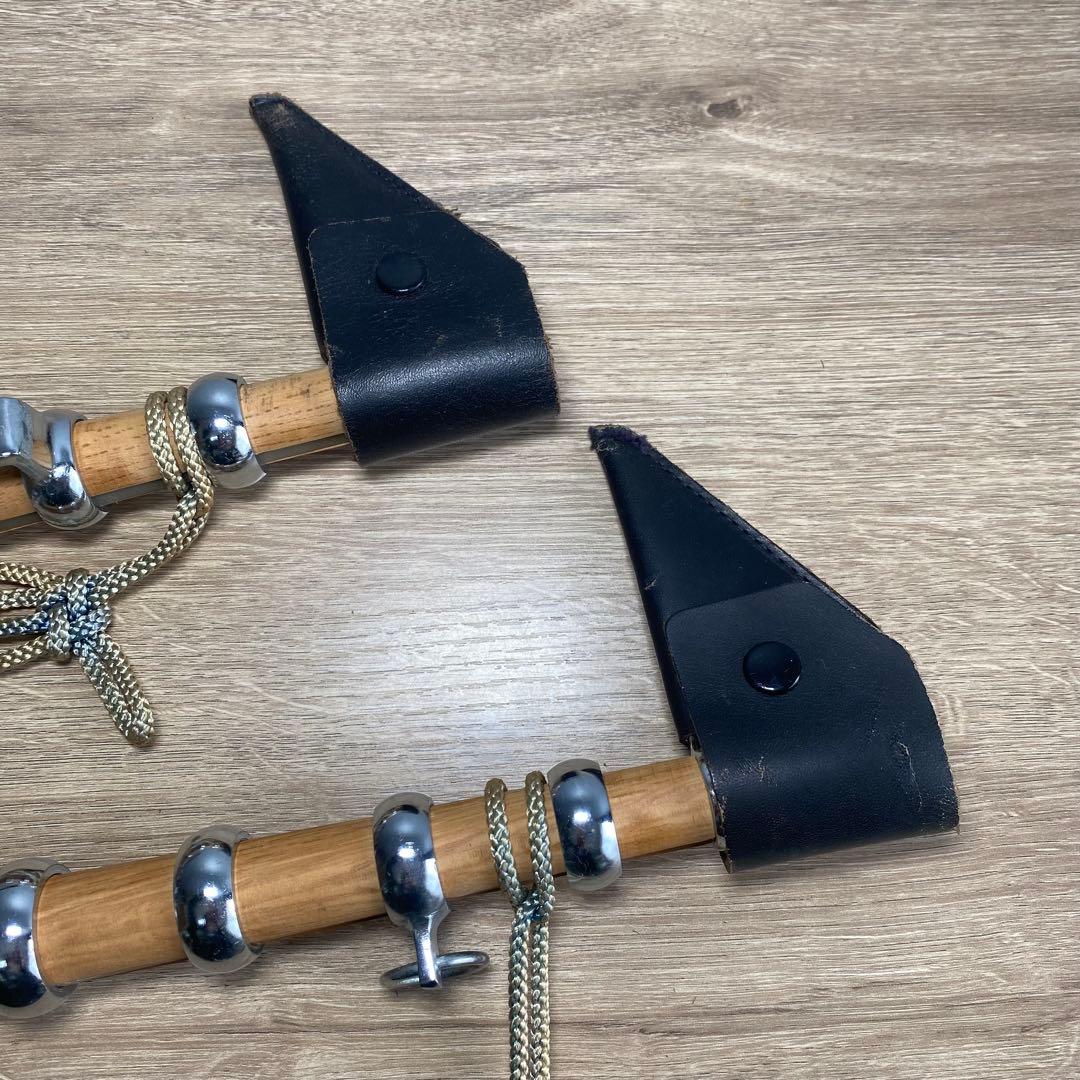 消防団 退団記念品 鳶口 一対 (2本) 祭礼用 木柄金具付 とび口