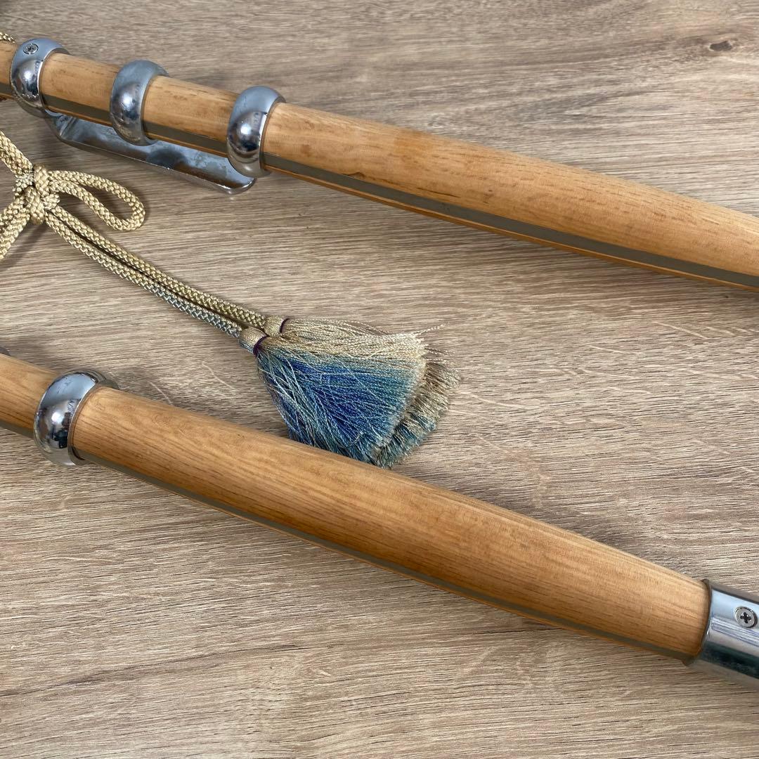 消防団 退団記念品 鳶口 一対 (2本) 祭礼用 木柄金具付 とび口