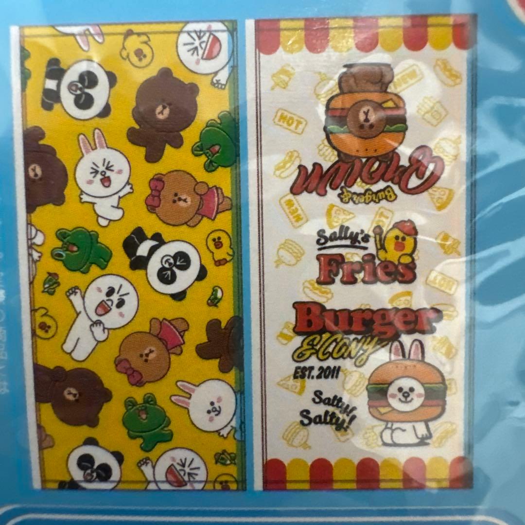 ブラウン⭐️☆ラインフレンズ☆フェイスタオル☆2枚組