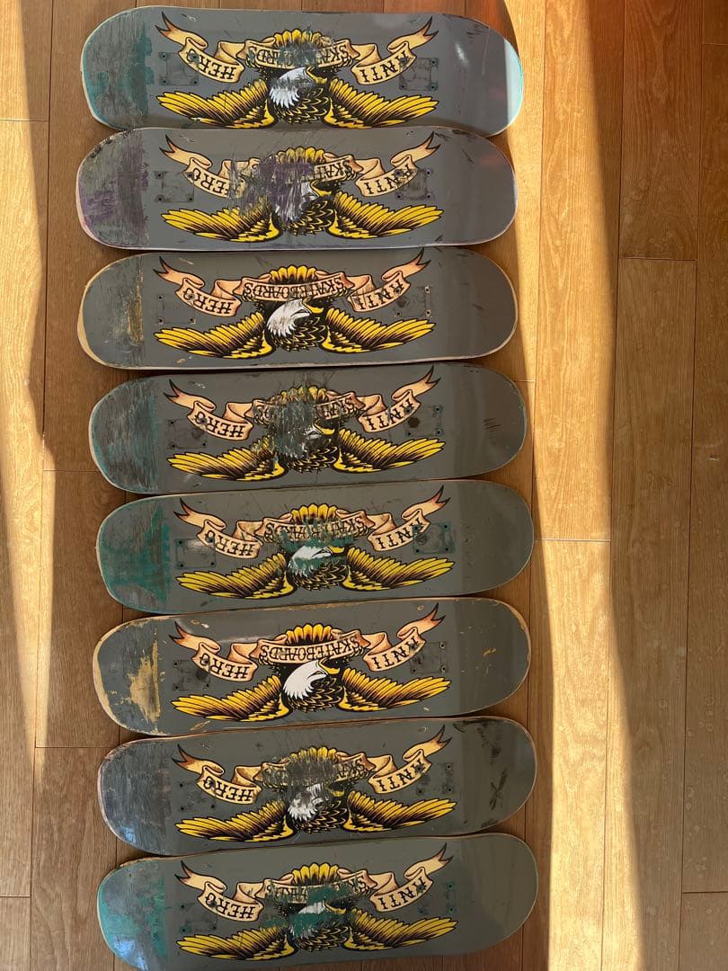 廃デッキ8枚、Anti Hero Classic Eagle 8.25インチ