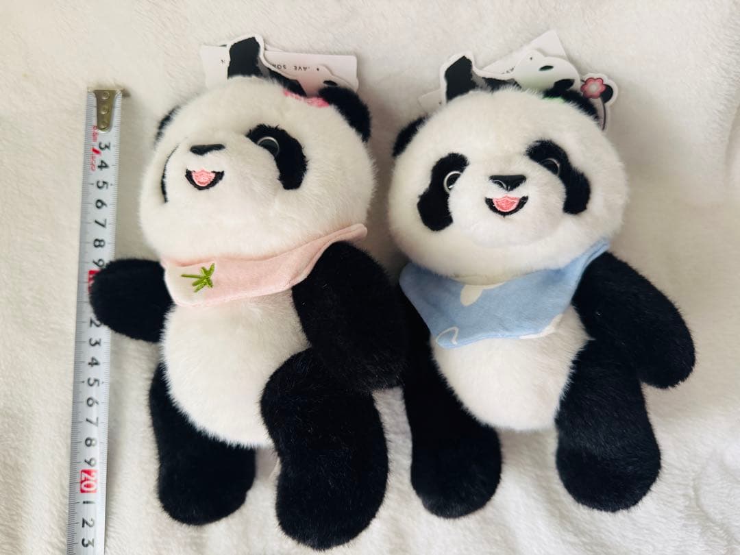 中国 パンダ ぬいぐるみ 2体セット 和花 和葉