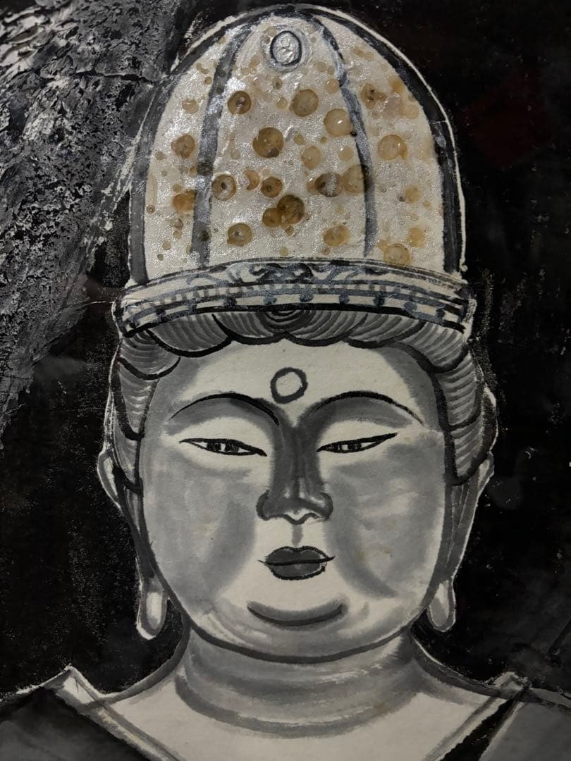 水墨画の天才 福田佳明画伯 「 ザ ，サン 」 お釈迦さま 貴重品 激安