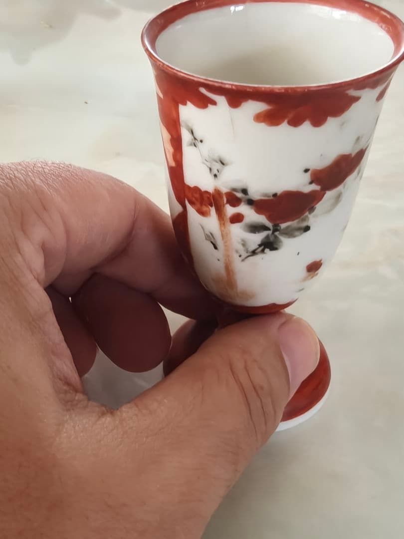 九谷焼古い猪口など 6個セット 鏑木銘有り