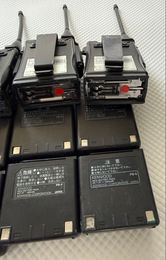 KENWOOD トランシーバー 5台セット　充電器2台　ジャンク　1995年製