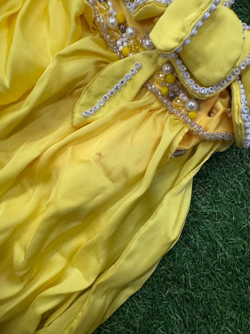 【Emanzaki】ベリーダンス　イマンザキ衣装　ブラ　スカート　イエロー