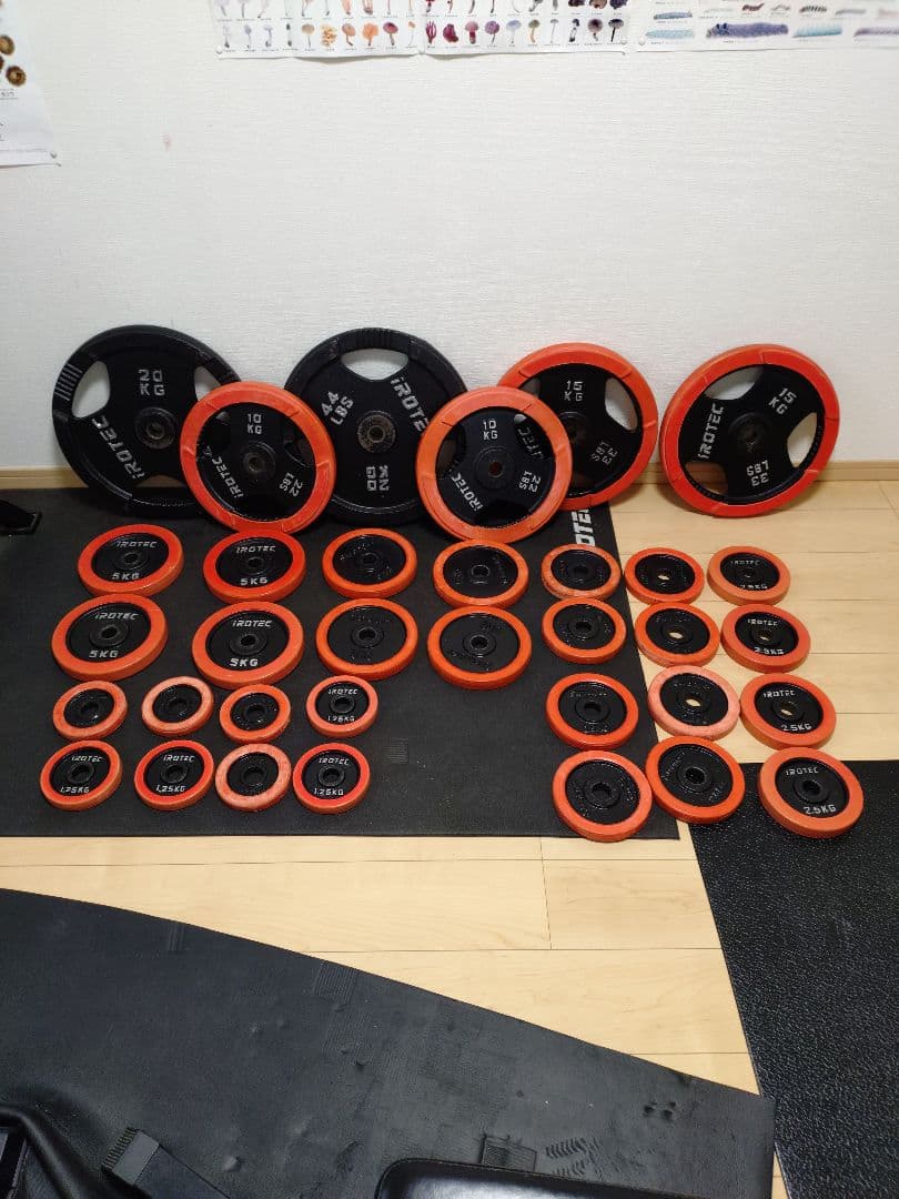 IROTEC アイロテック　ダンベルプレート　シャフト　ベンチ　一式