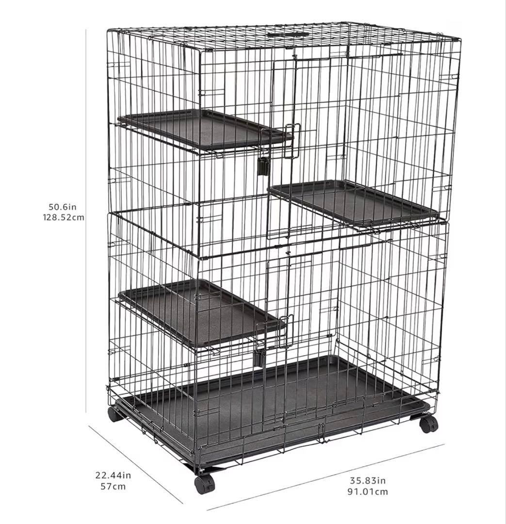 キャットケージ　大型 3段 Amazon　BASIC
