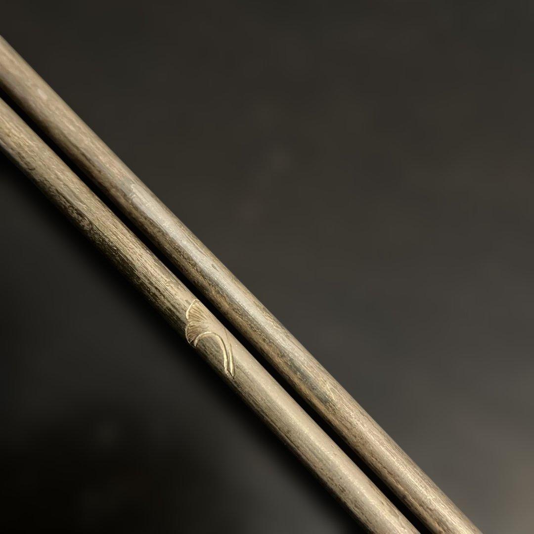 円能◯好　南鐐　銀杏頭火箸　銀製　茶道具　共箱　送料無料　総重量51.4g