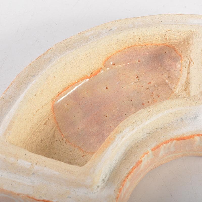 茶道具　八事窯　中村道年造　扇面香合　共箱　V　6374