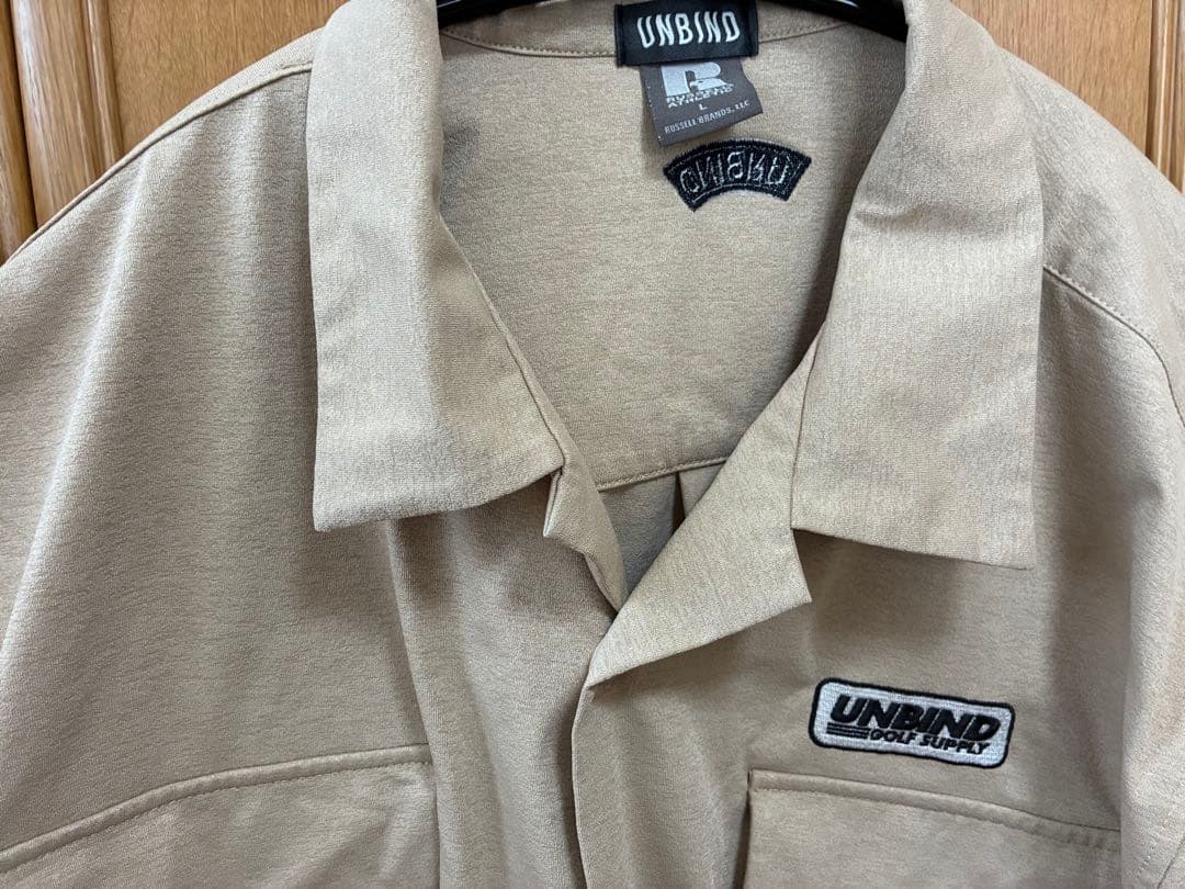 UNBIND STRETCH BUTTON ベージュ ショートパンツシャツセット