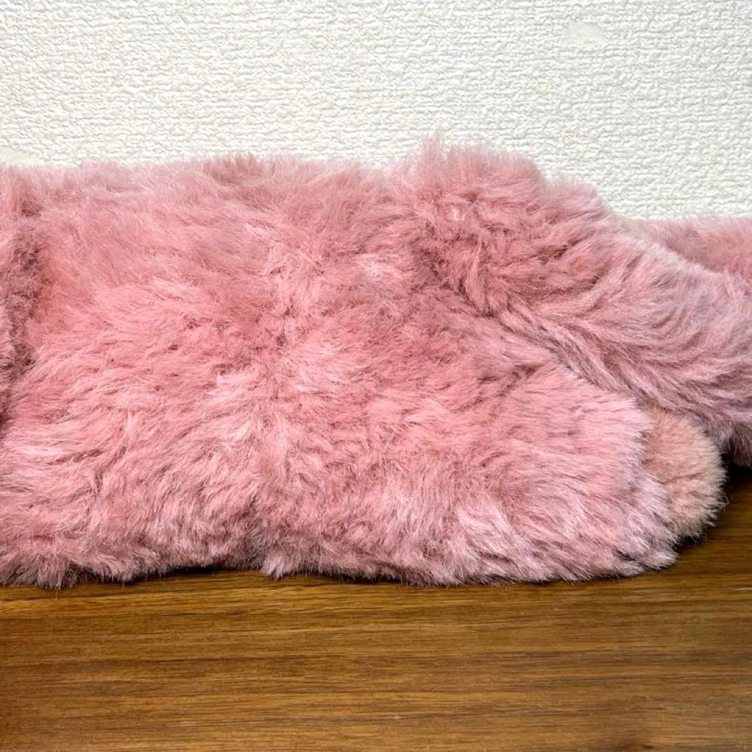 ぬいぐるみの三英 たぬき？　あらいぐま？ ピンク　昭和レトロ　当時物　日本製