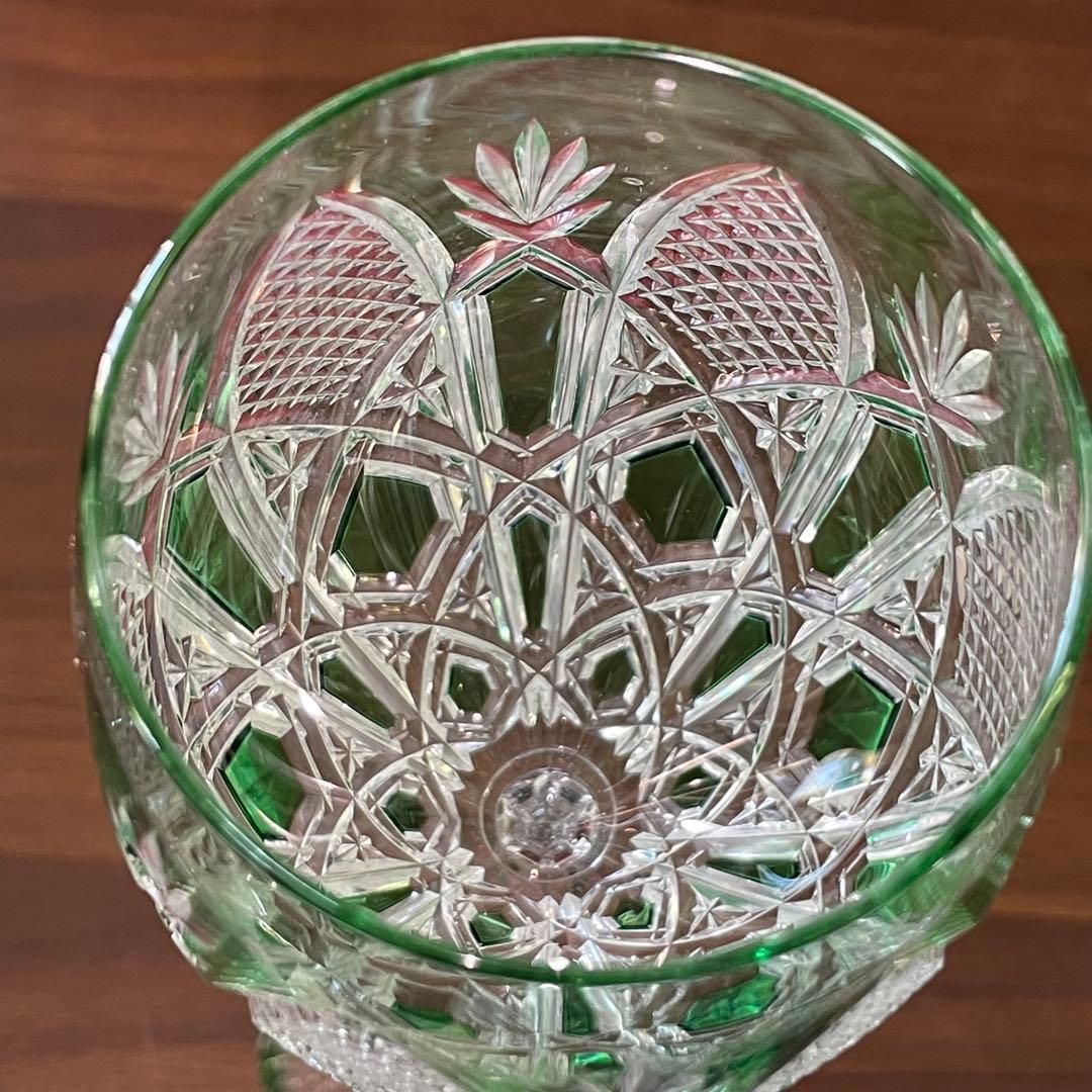Baccarat バカラ ツァー グラス ワイングラス グリーン 27㎝ 箱付
