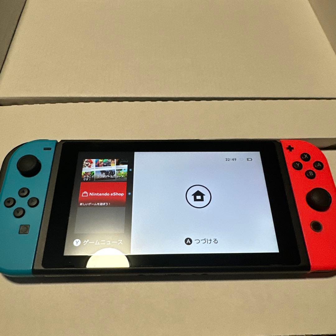 Nintendo Switch バッテリー強化版　青/赤　完品　2021年