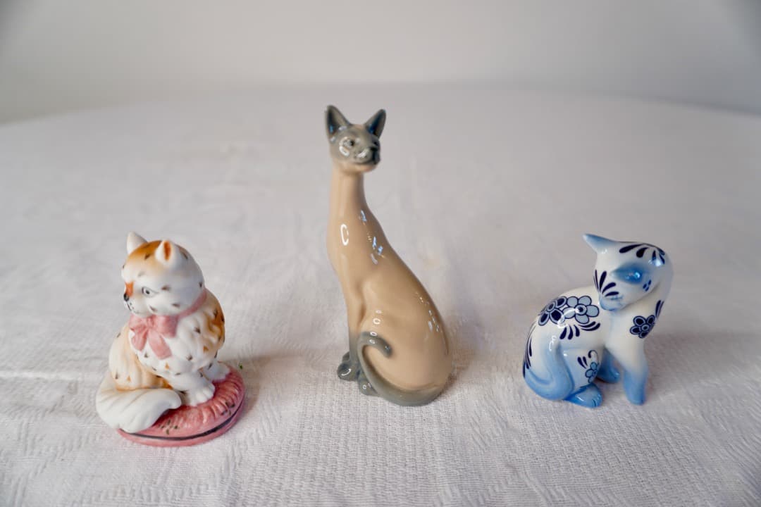 Franklin Mint Curio Cabinet Cats 9体セット