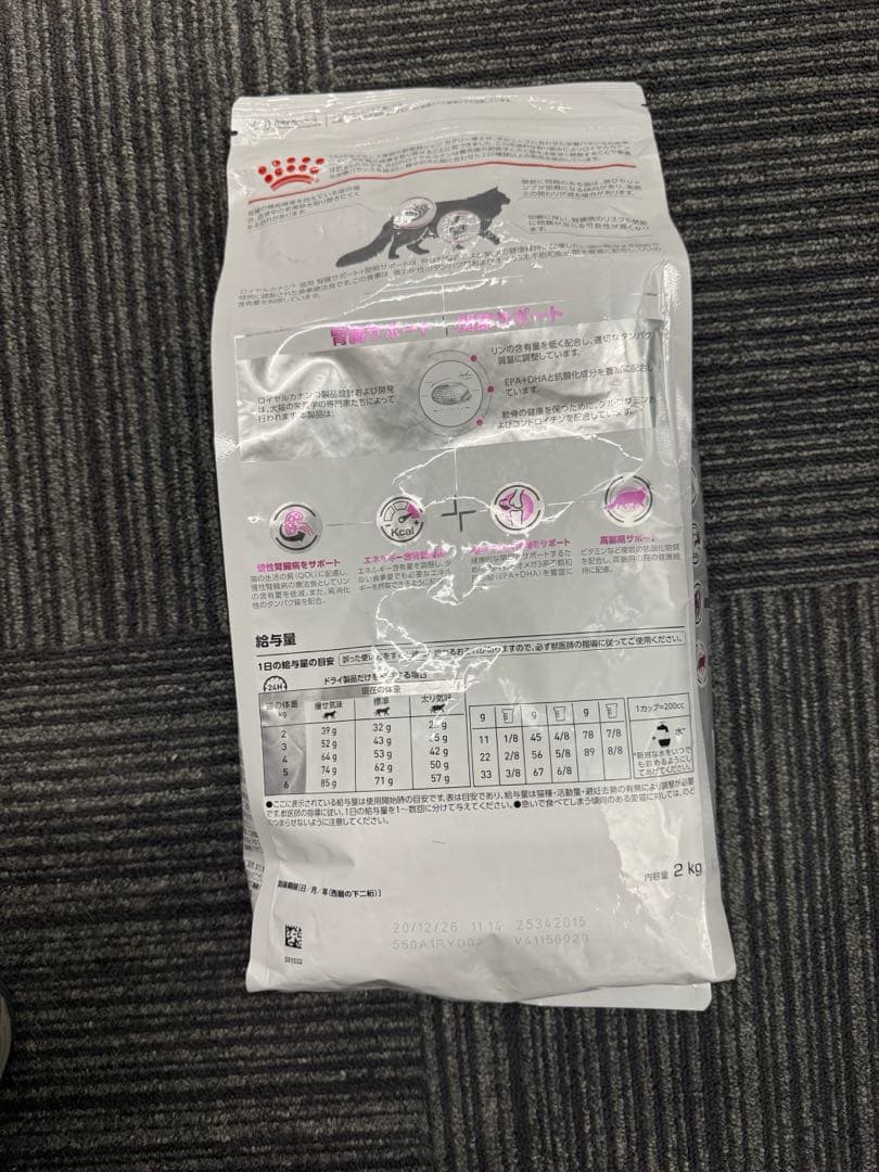ロイヤルカナン 猫用 腎臓サポート＋関節サポート2kg 1袋