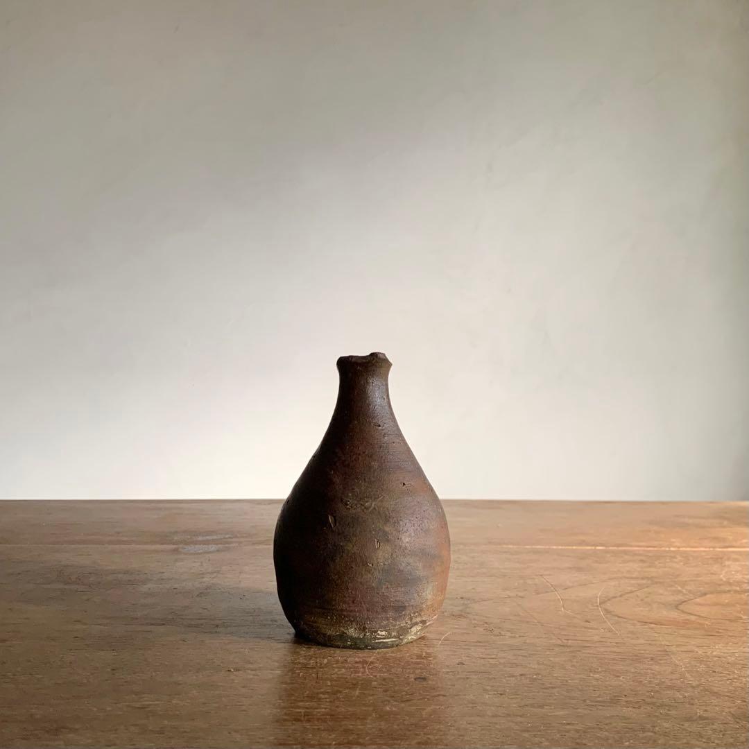 喜名 知花焼 焼締褐釉瓶 徳利 酒器 古美術 琉球美術 古道具 アンティーク
