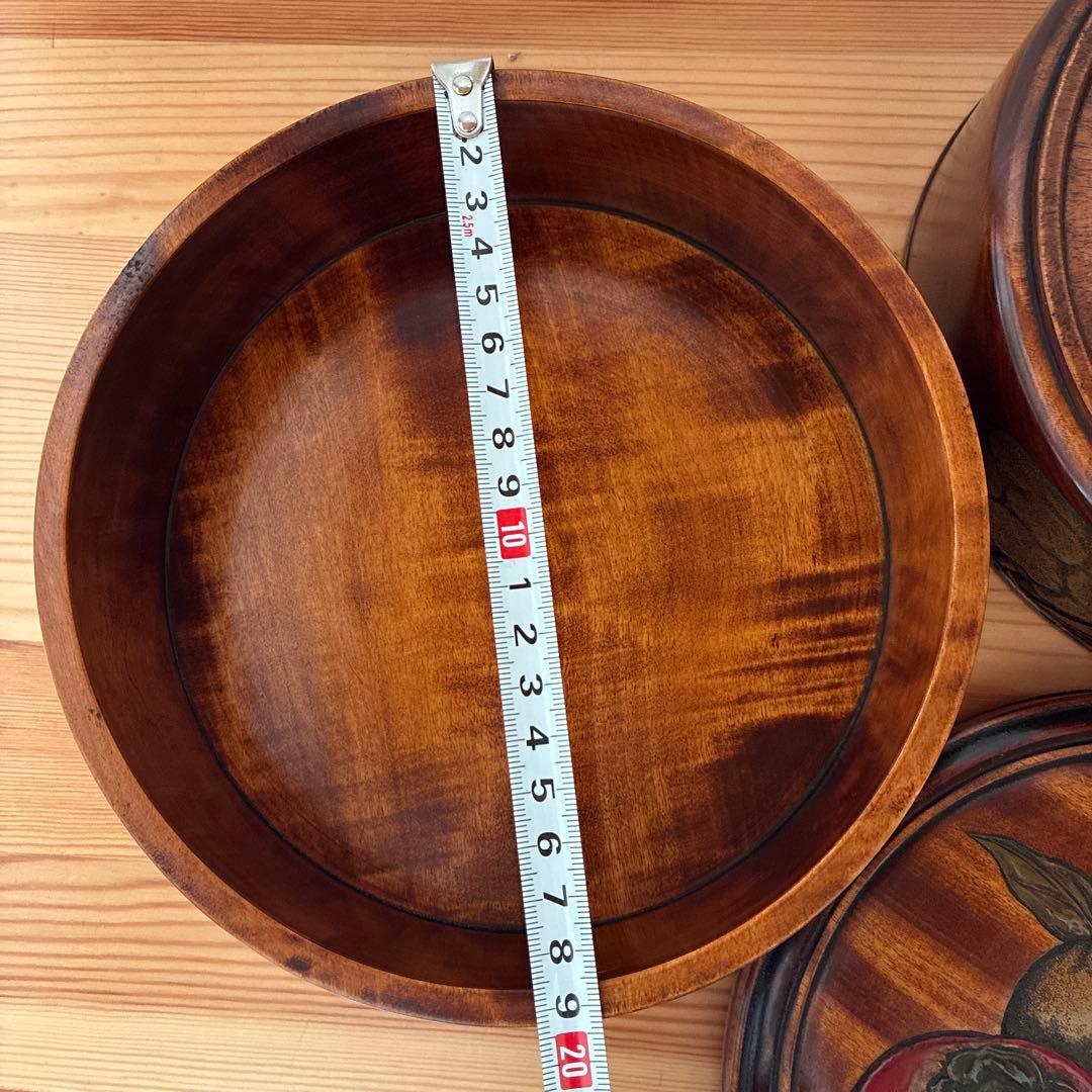 烏城彫　二段丸重　重箱　木の器　伝統工芸