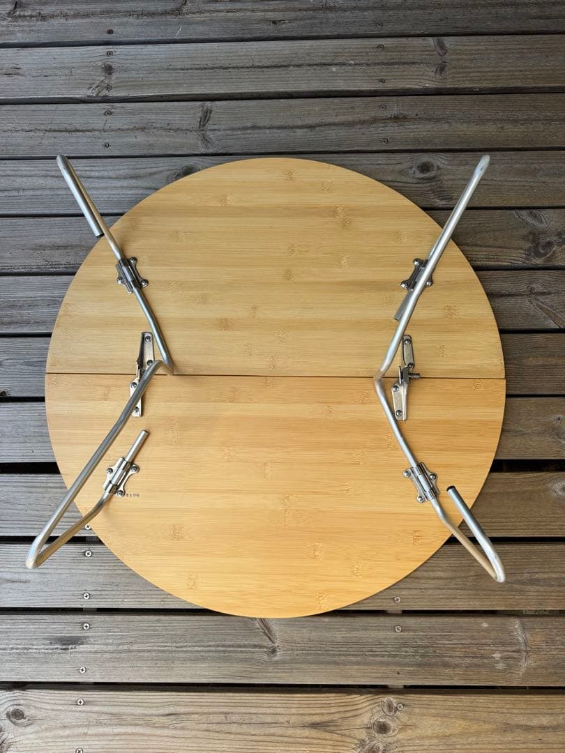 【匿名配送 送料込】初代！ peak ワンアクション ちゃぶ台 M 竹