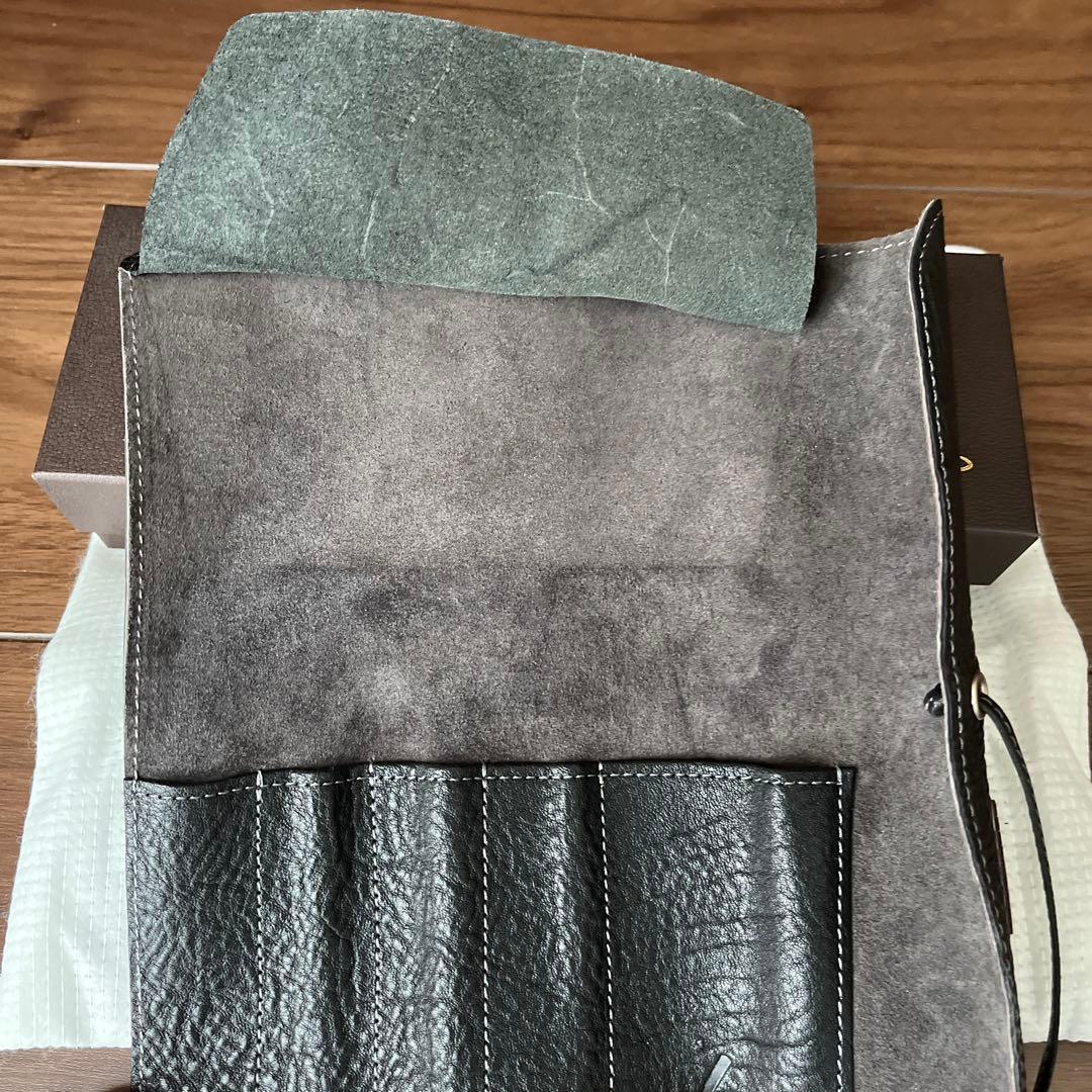土屋鞄　ロールペンケース　カーボンブラック　未使用品