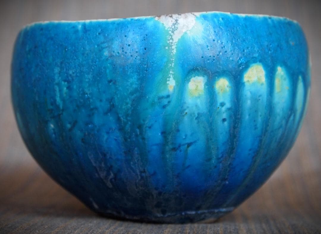 人気作家★金澤尚宜★てびねり青茶碗★あよお