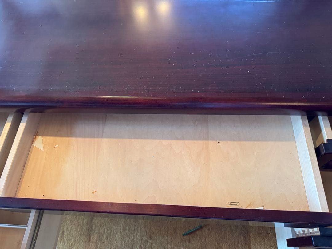 う*ー様 希少 オールドカリモク 両袖デスクセット 書斎デスク　アンティーク　文