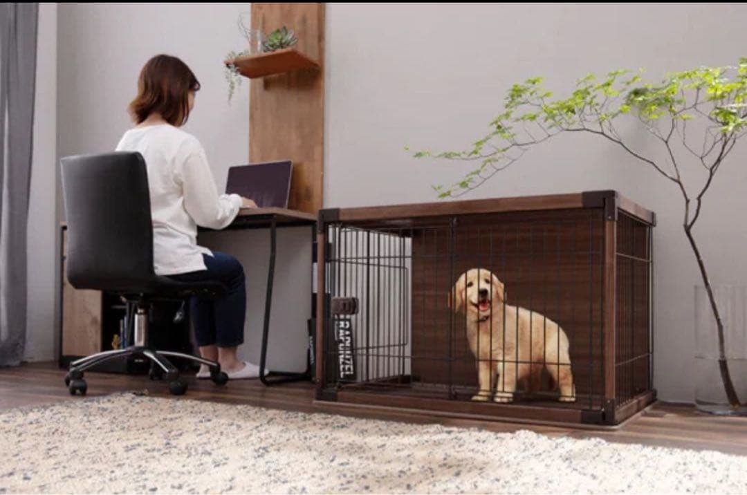 【美品】 ✨１週間のみ使用✨ アイリスオーヤマ サークル ダークブラウン