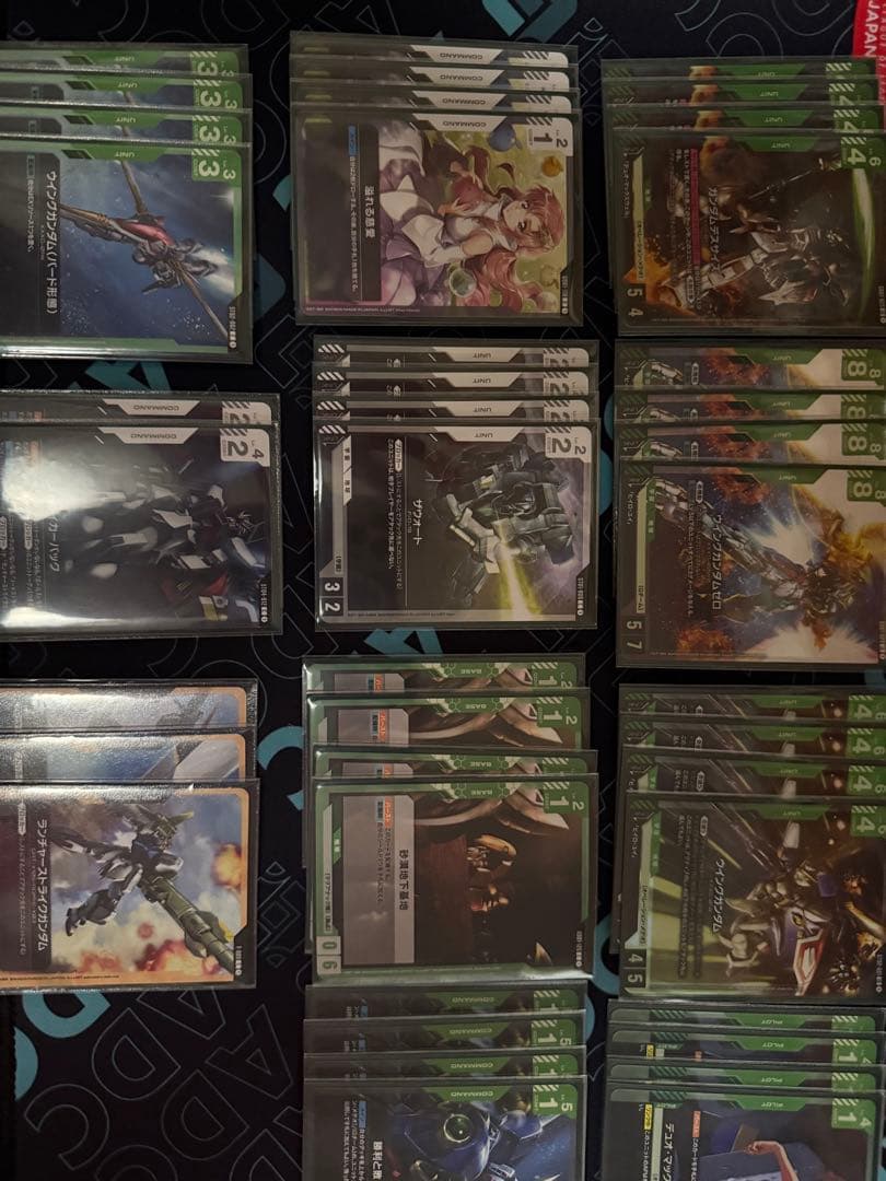 ガンダムカードゲーム 青赤ユニコーン 緑白ウィング デッキ 引退品まとめ売り
