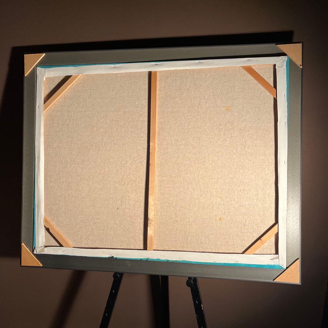 ★特大★ 手書き油絵 ゴッホ 花咲くアーモンドの枝 肉筆絵画 額付き 油彩画