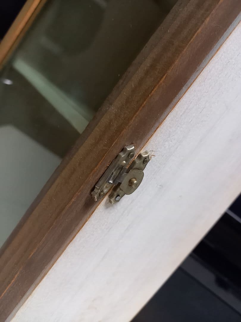 フレンチ　シャビー　ウッド　ディスプレイ　卓上　ソーダガラス　ショーケース