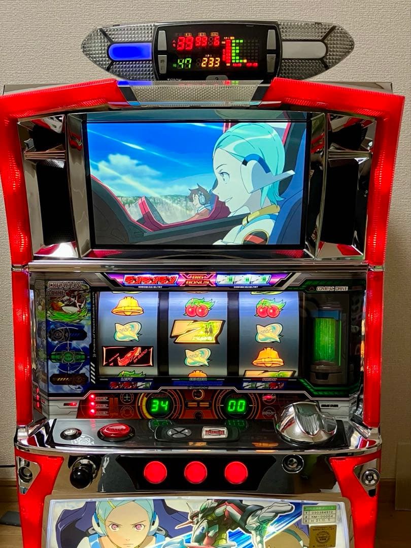 【送料無料】パチスロ 初代エウレカセブン 不要機 データカウンター付 実機