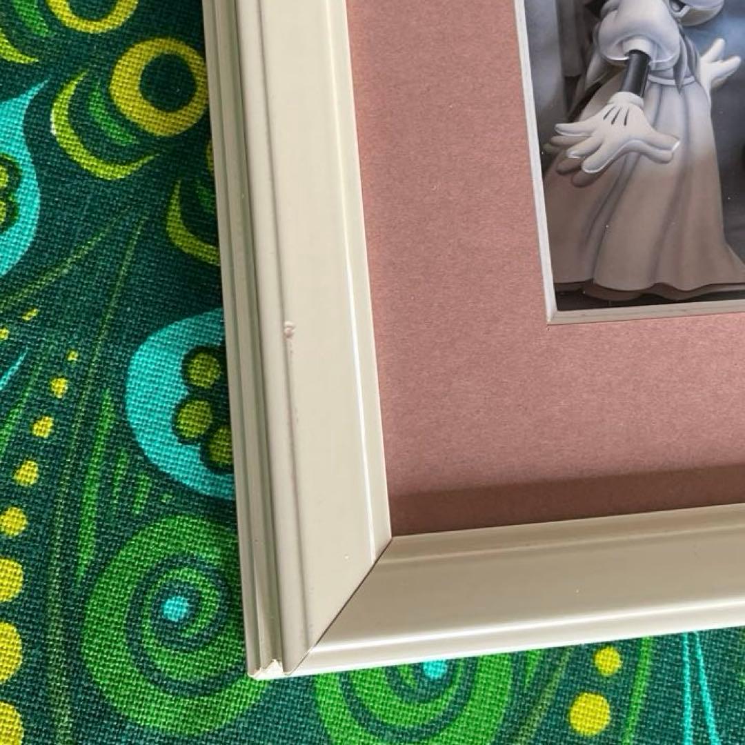 ☆DISNEY☆ミッキー＆ミニー☆デコパージュ☆額装☆3Dモノクロ【送料込み】