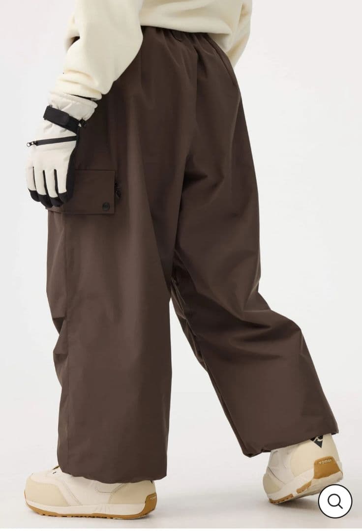 GSOU レディース コーヒー バギー 耐摩耗性 防水 スノーパンツ
