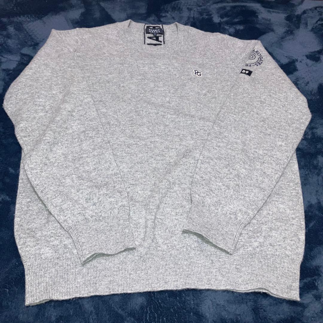 パーリーゲイツ カシミヤ クルーネックニットセーター カシミヤ100 6 グレー