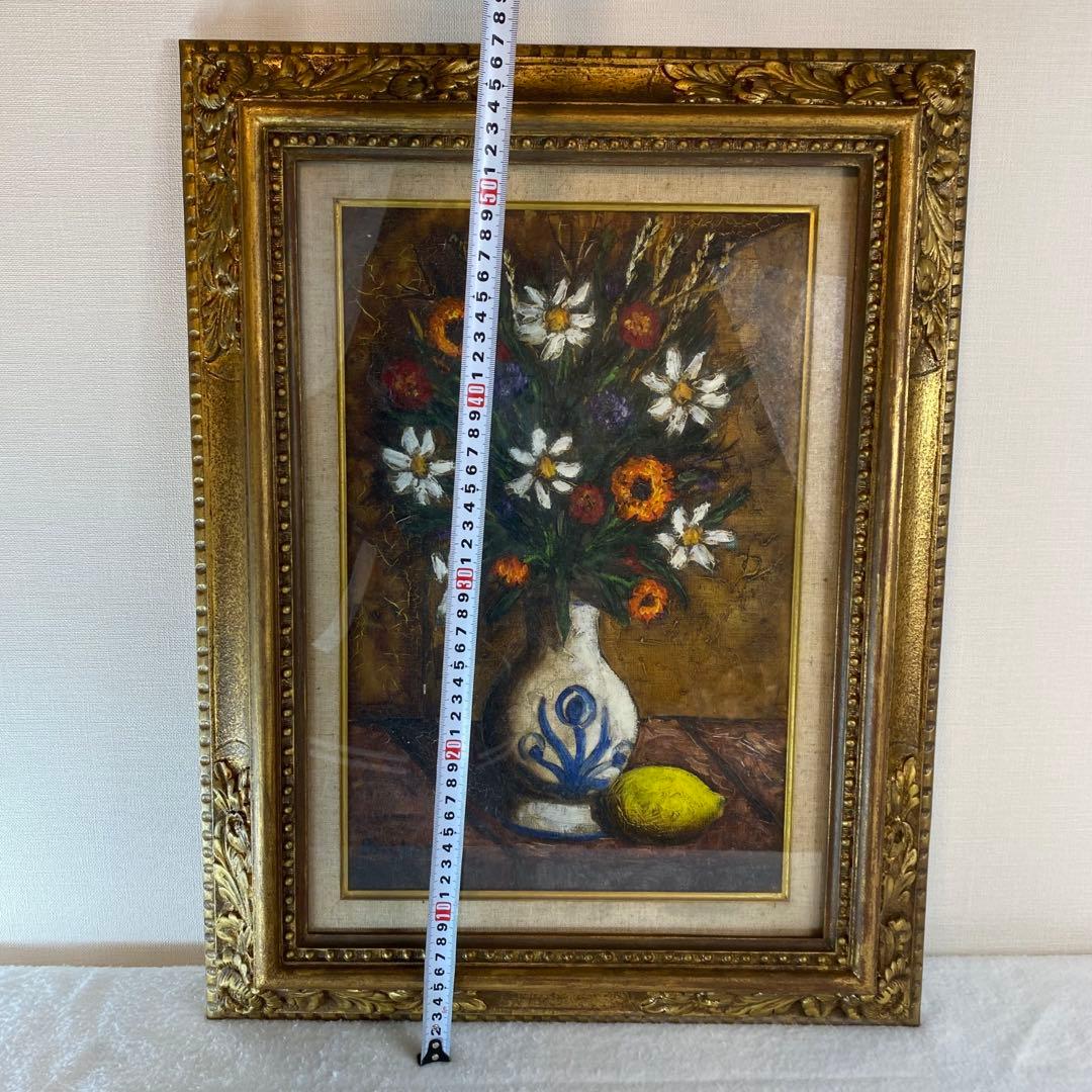 オールフランス画壇新人展　バクリオーヌ作　静物　額は米澤玩具株式会社からのもの