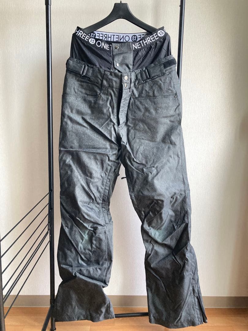 Lサイズ　レディース　スノーボードウェア　ボトムス　ズボン　デニム　黒　ブラック