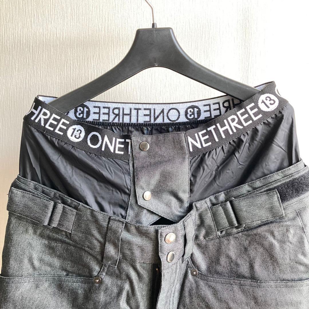 Lサイズ　レディース　スノーボードウェア　ボトムス　ズボン　デニム　黒　ブラック