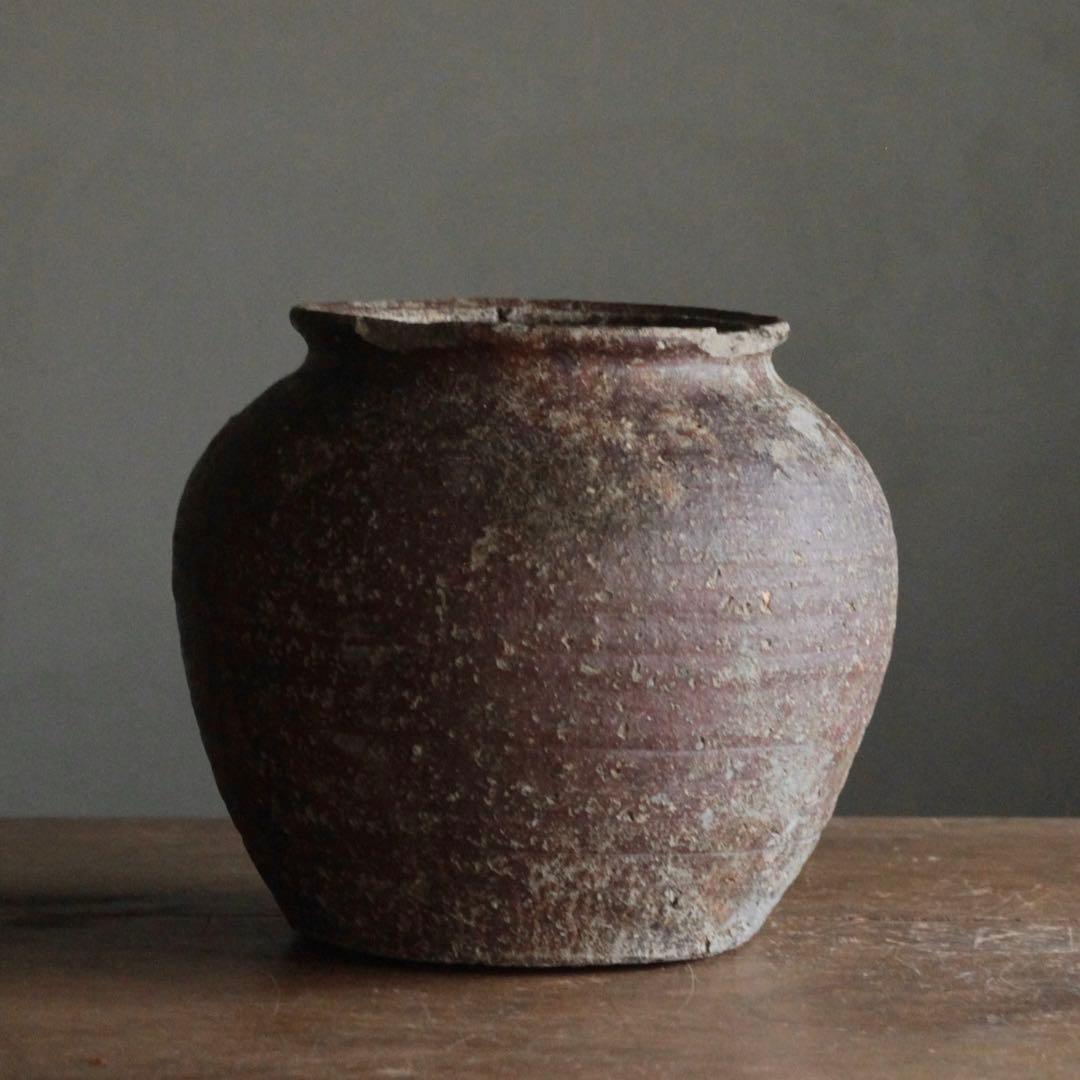 信楽焼 壺 枯れ壺 江戸期 信楽壺 古信楽 古美術 古い壺 古道具 アンティーク