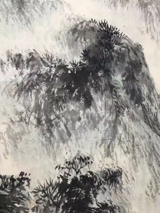 中国美術 紙本 山水画 掛軸