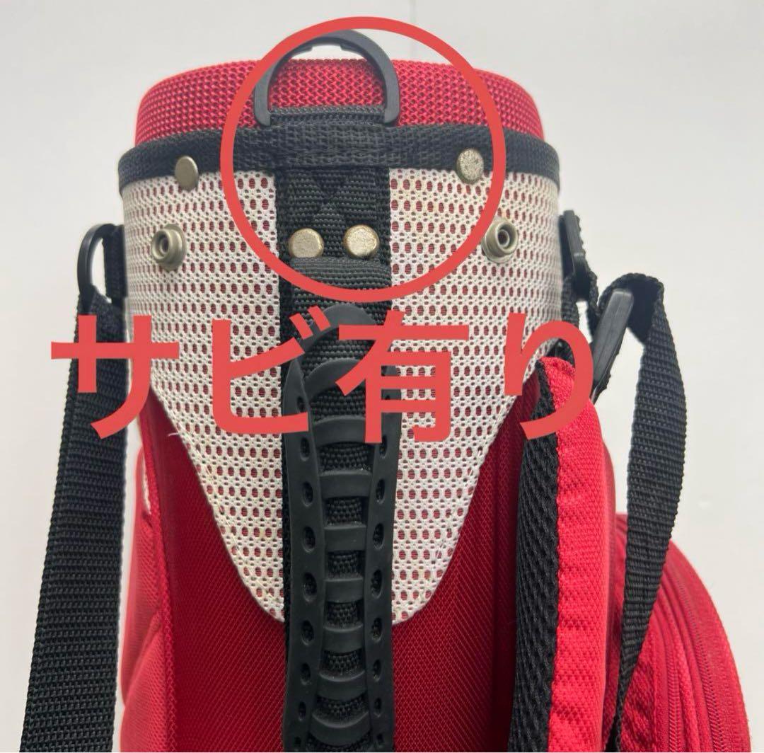 adidas アディダス キャディバッグ 8インチ ゴルフバッグ　レッド　中古品