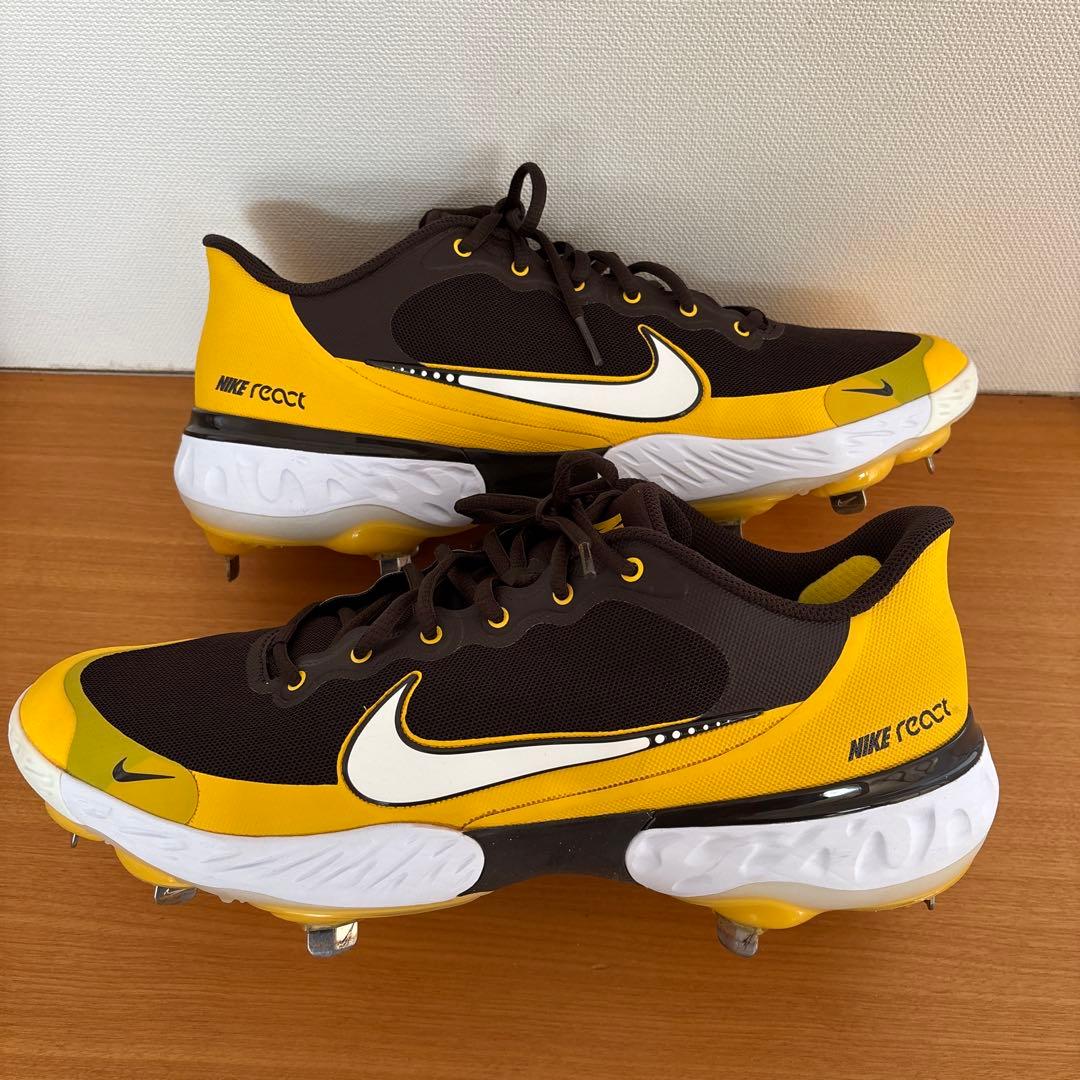 ナイキベースボールメタルスパイク海外モデル　MLBパドレスカラー　US12.0