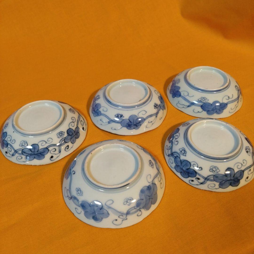 古伊万里雨龍図小皿五枚セット