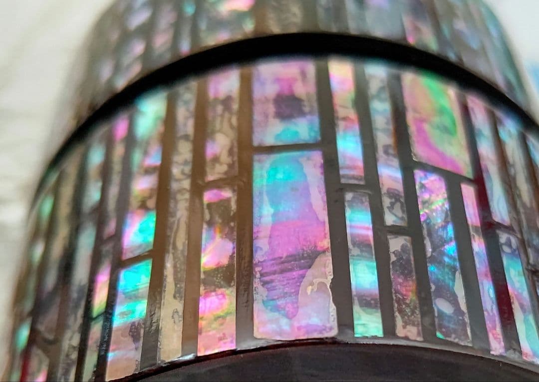 螺鈿細工菊中次(棗) 北島昭峰(昭夫) 茶道具